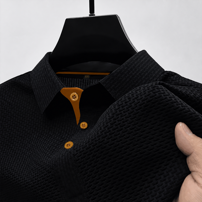 Luka – Elegantna Teksturirana Polo Majica