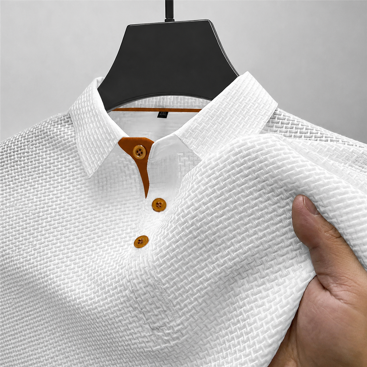 Luka – Elegantna Teksturirana Polo Majica