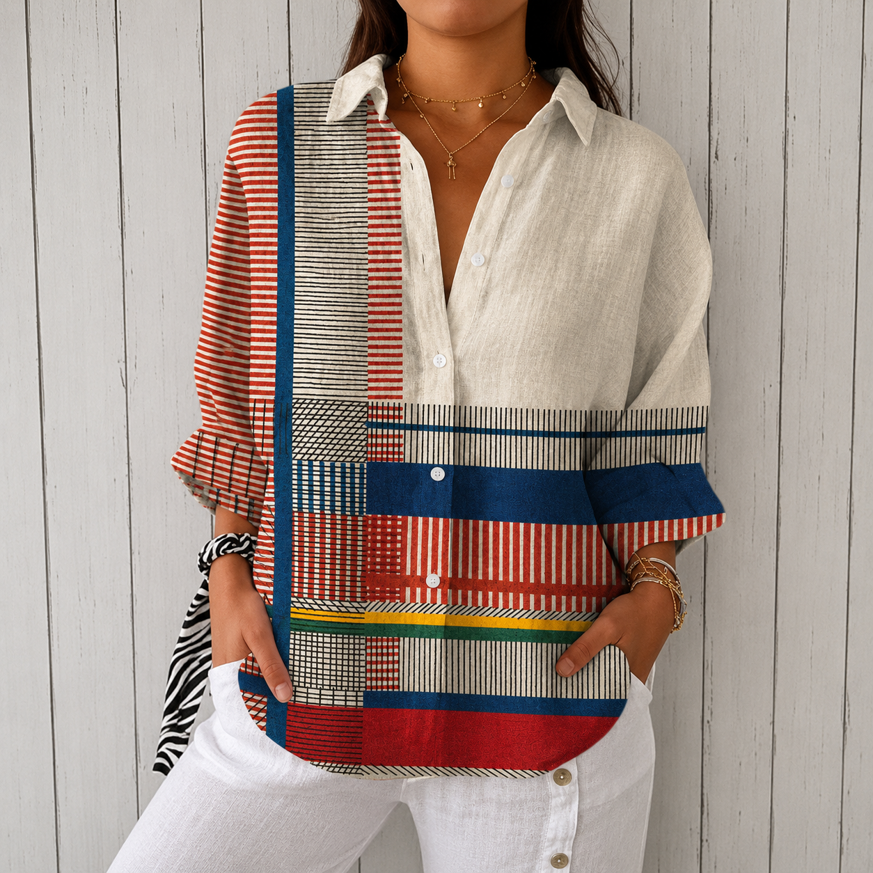 Tina – Lagana Bluza S jedinstvenim uzorkom