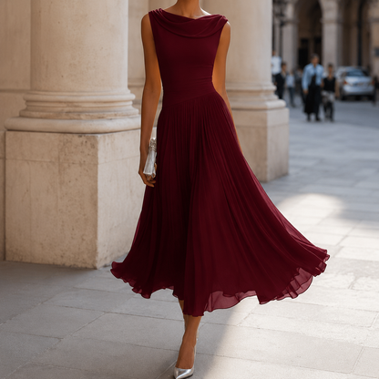 Lara – Elegantna Plisirana Haljina