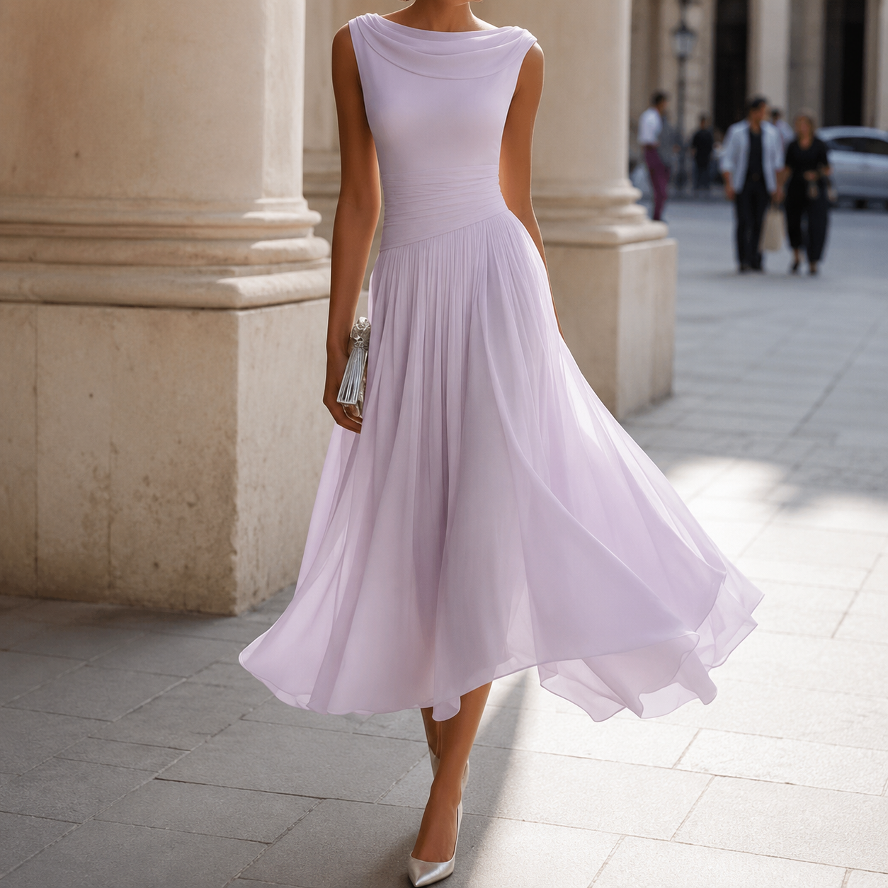 Lara – Elegantna Plisirana Haljina