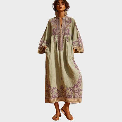 Alina – Boho Lanena Haljina