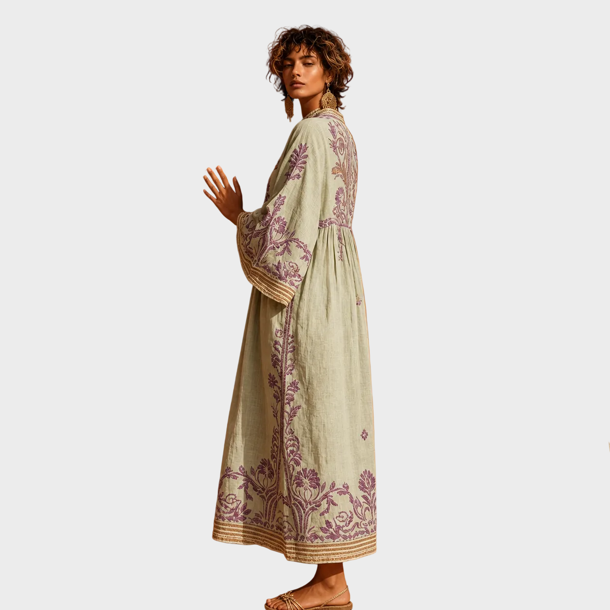 Alina – Boho Lanena Haljina