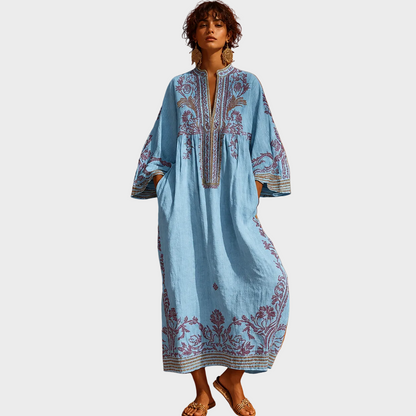 Alina – Boho Lanena Haljina