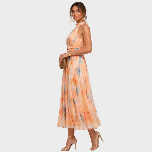 Lara – Elegantna Cvjetna midi haljina