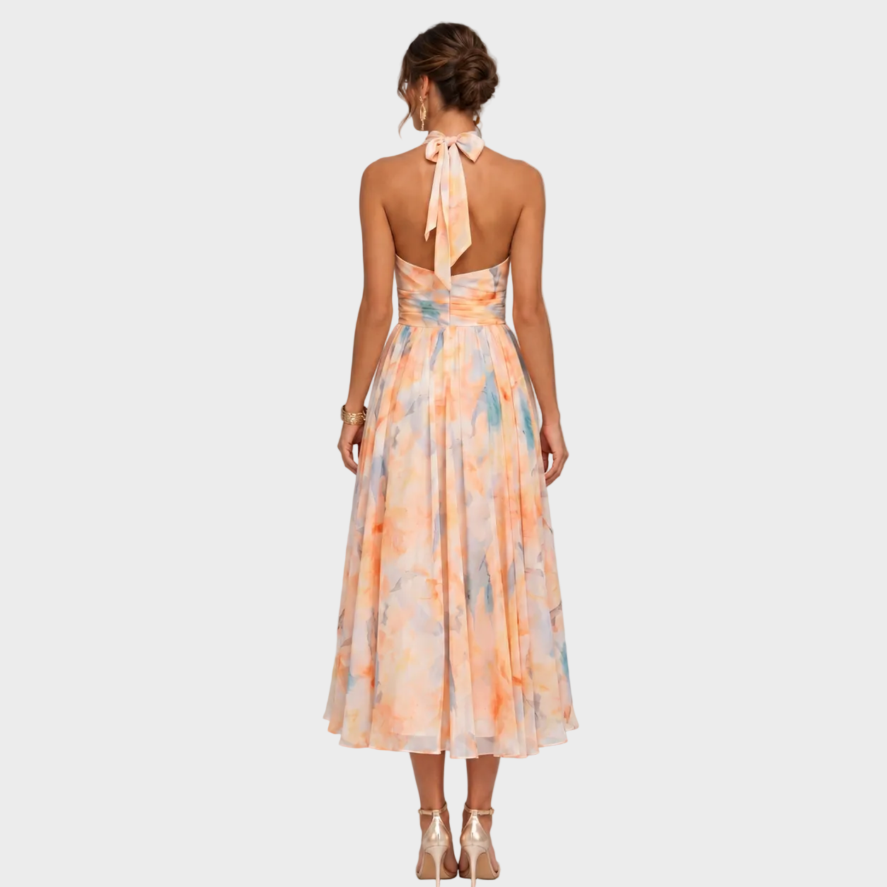 Lara – Elegantna Cvjetna midi haljina