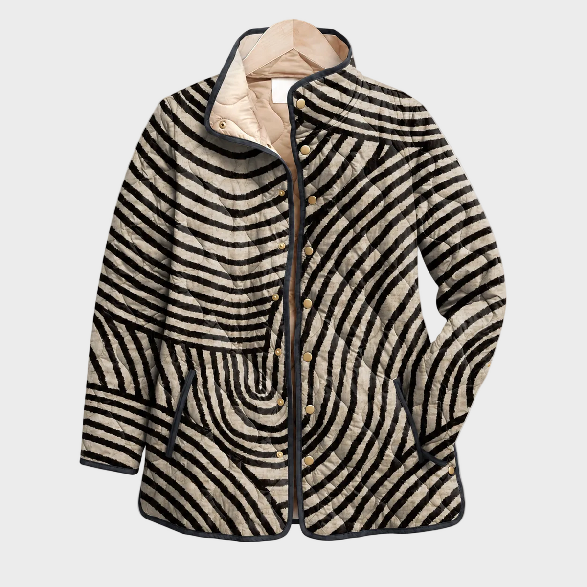 Petra – Prošivena Jakna Sa Zebra Uzorkom