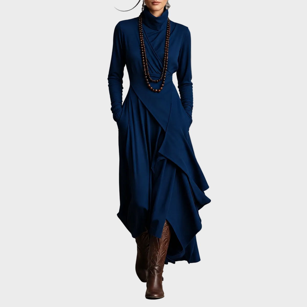 Valerija – Elegantna Asimetrična Maxi Haljina