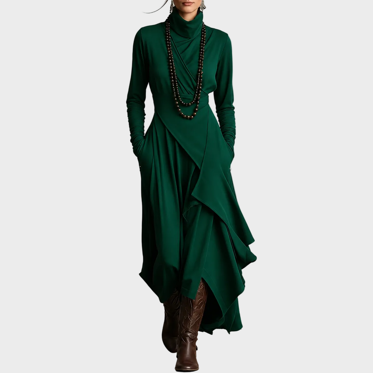 Valerija – Elegantna Asimetrična Maxi Haljina