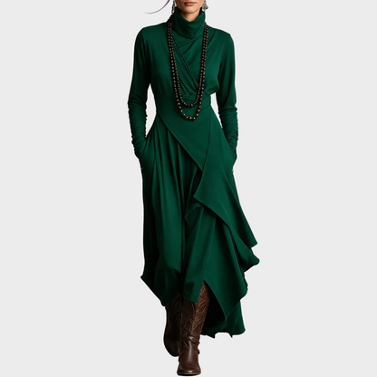 Valerija – Elegantna Asimetrična Maxi Haljina