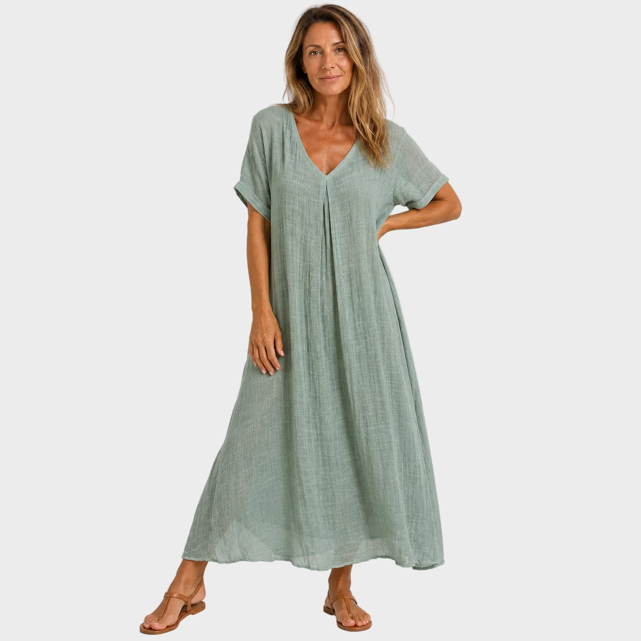 Alina – Prozračna Lanena maxi haljina