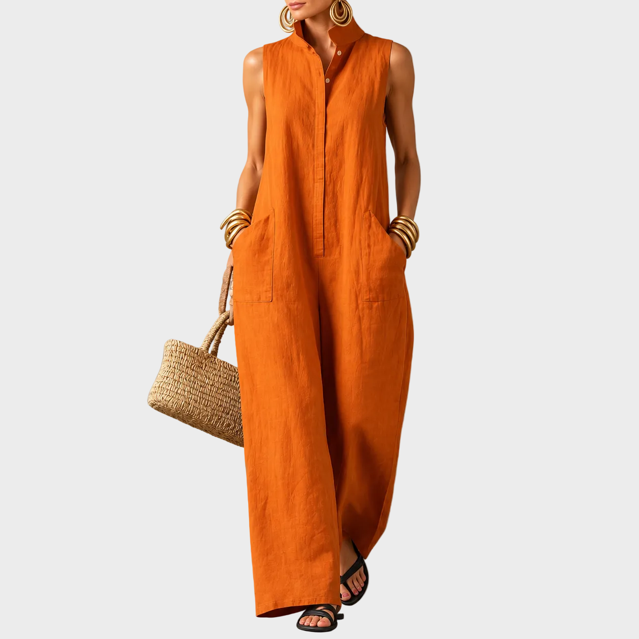Sofia – Elegantna Lanena maxi haljina
