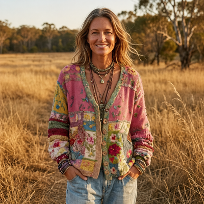 Zala – Boho Patchwork Kardigan