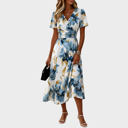 Nika – Elegantna Cvjetna midi haljina