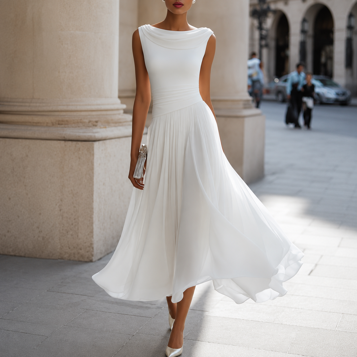 Lara – Elegantna Plisirana Haljina