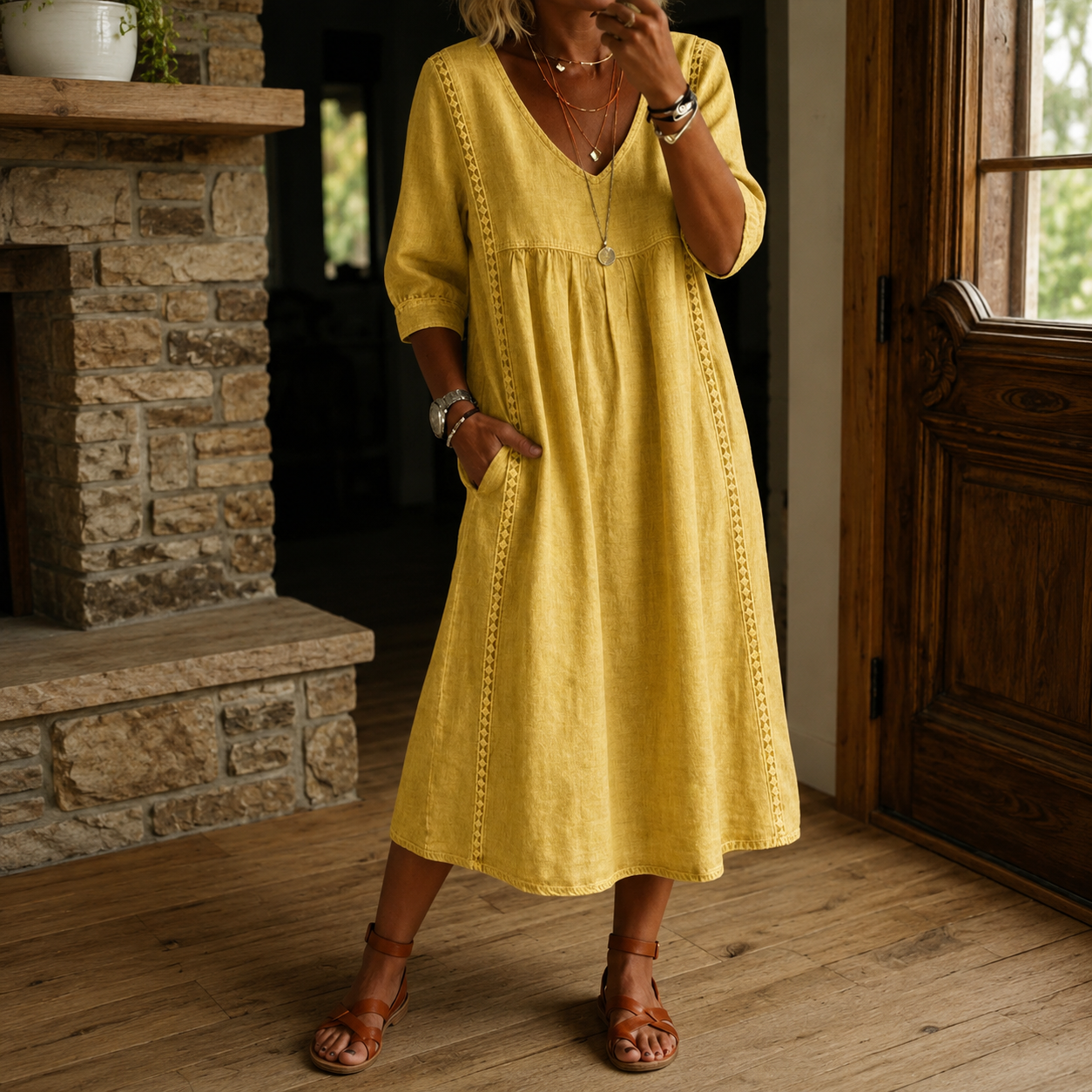Sara – Lanena Haljina
