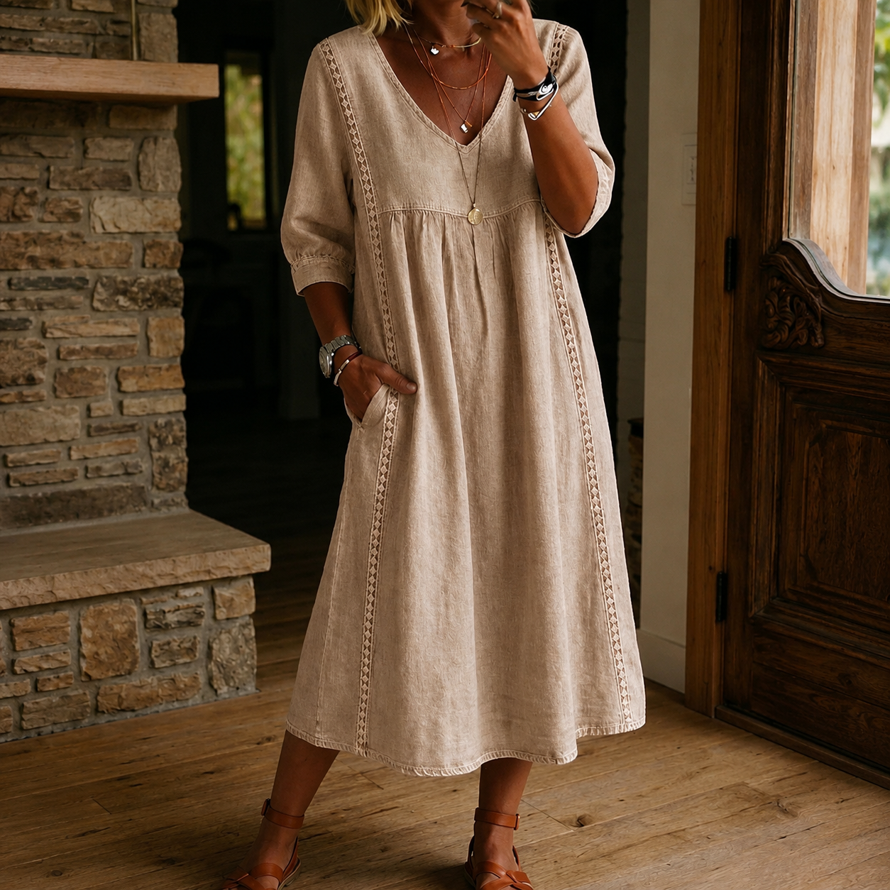 Sara – Lanena Haljina