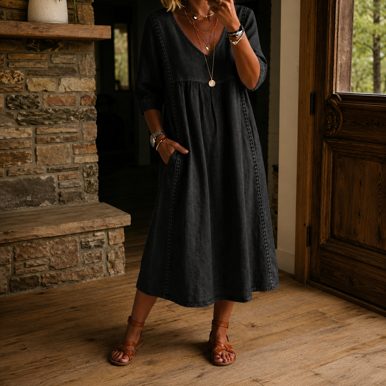 Sara – Lanena Haljina