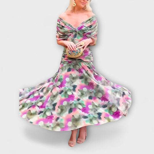 Aurora - Elegantne maxi haljine s s U-izrezom