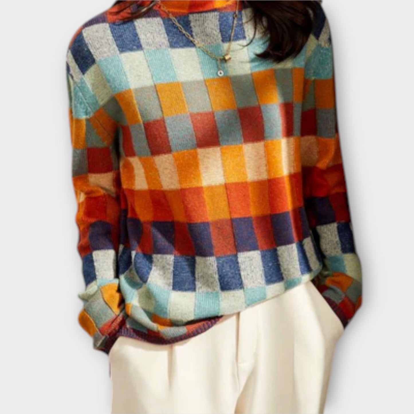 Erika – Džemper s patchwork s uzorkom