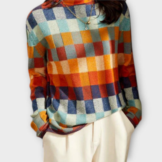 Erika – Džemper s patchwork s uzorkom