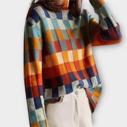 Erika – Džemper s patchwork s uzorkom