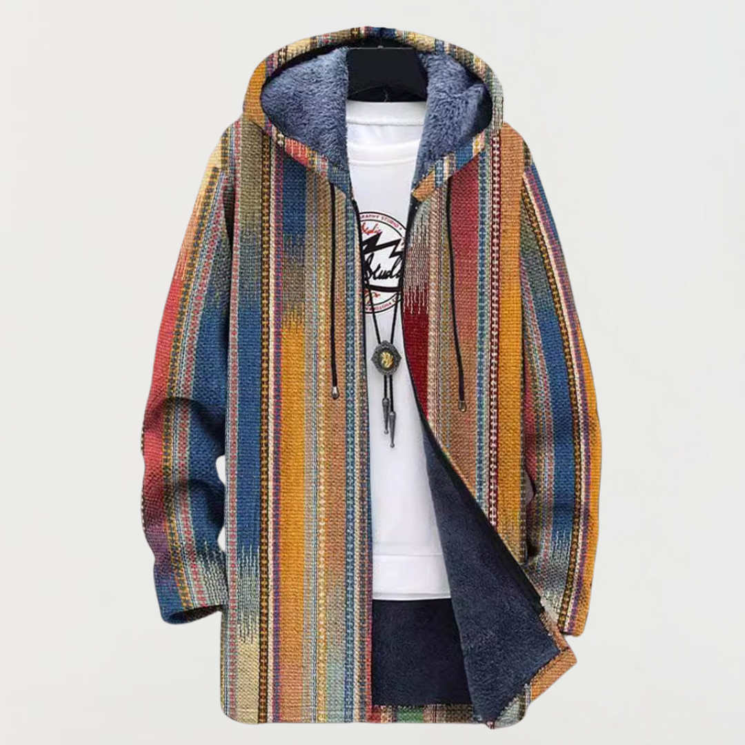 Jaket s črtastim s uzorkom