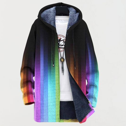 Jaket s degradiranim mavričnim repom