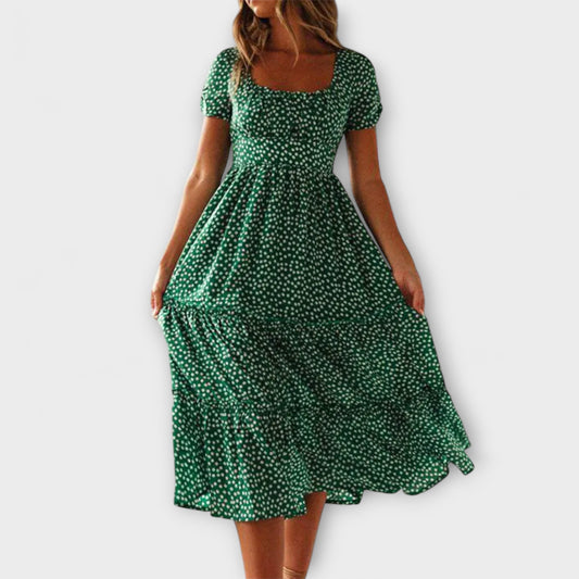 Zarja - Vintage Haljina s Puf Rukavima