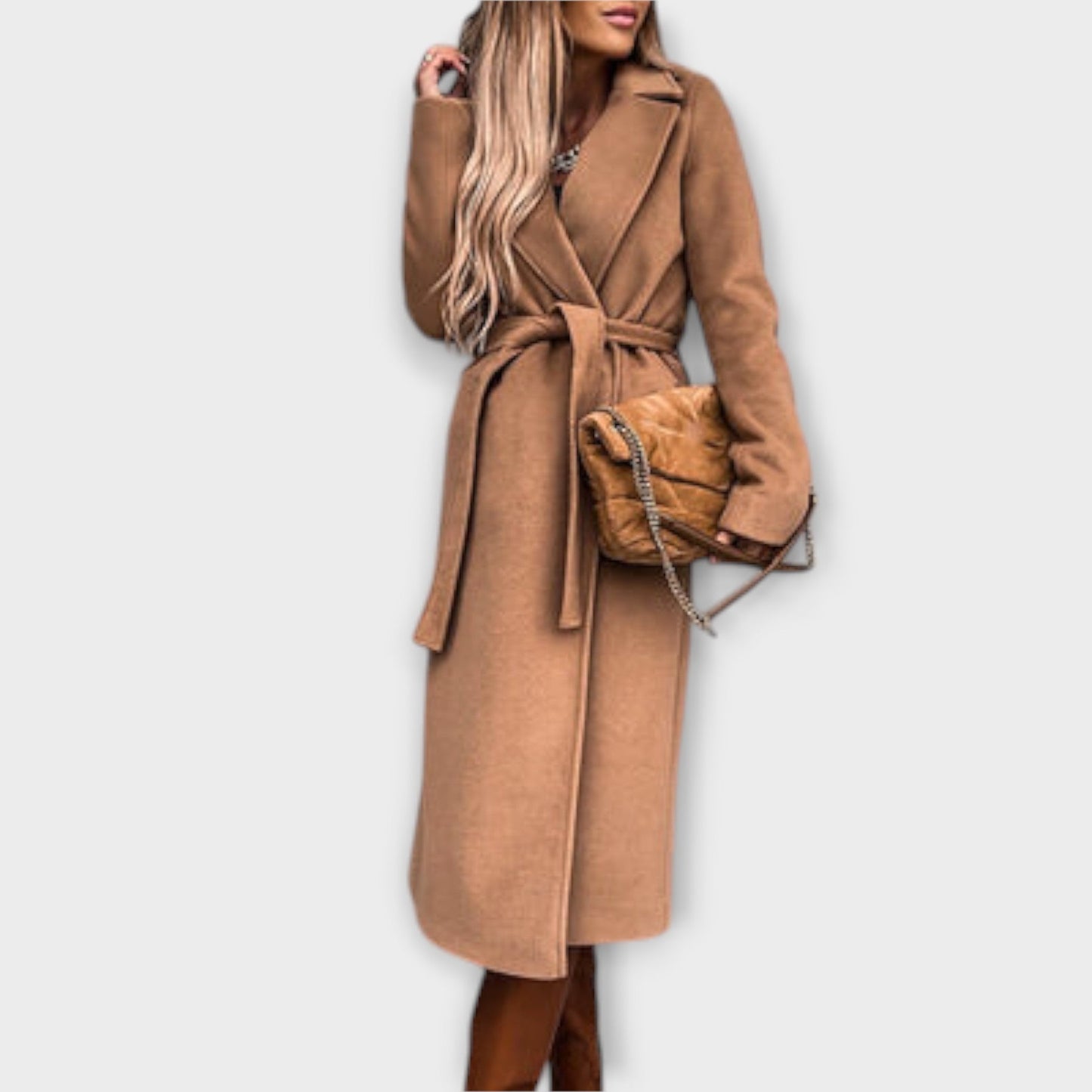 Eliza - Elegantni dugi kaput s pojasom