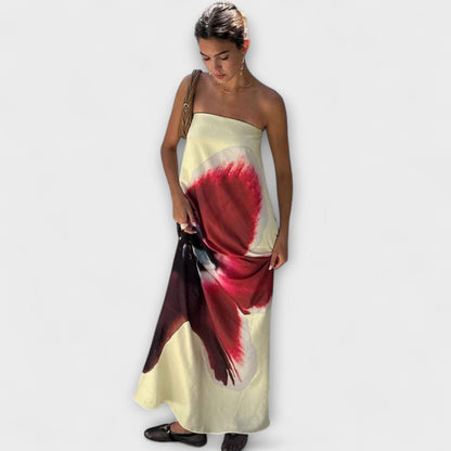 Šik off-shoulder brezramenske maxi haljine