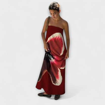 Šik off-shoulder brezramenske maxi haljine