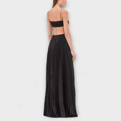 Mireille - Elegantne Maxi Haljine s Pliseji i Izrezima