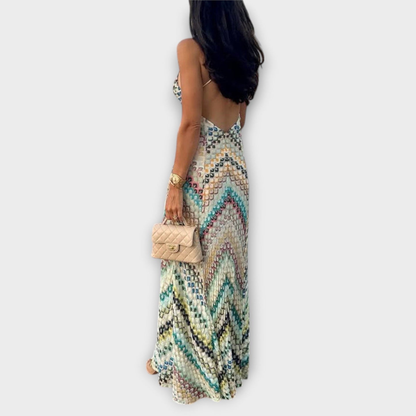 Remi - maxi haljina s barvitim herringbone s uzorkom od Missoni