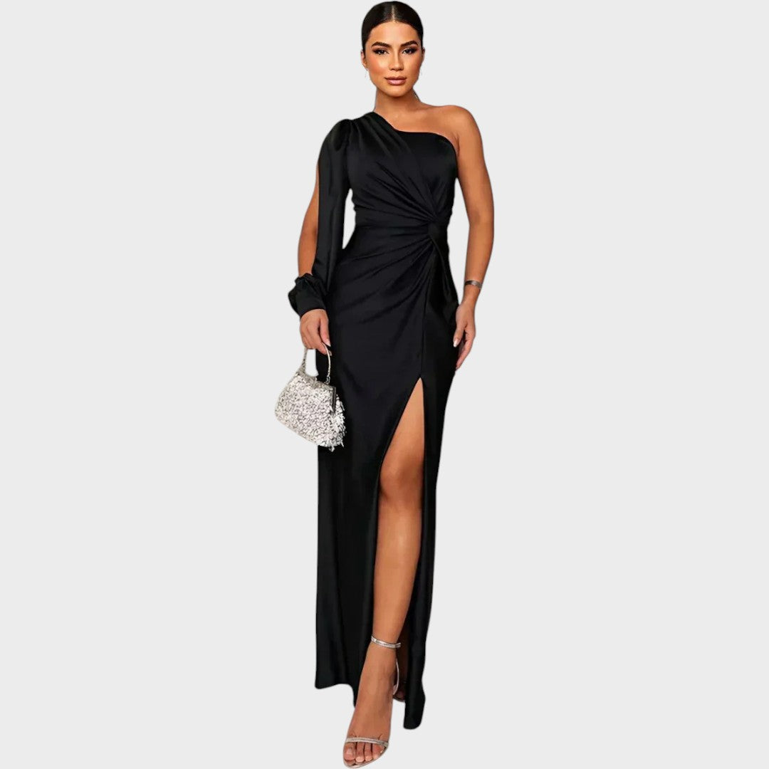 Marica – Elegantna duga haljina na eno rame