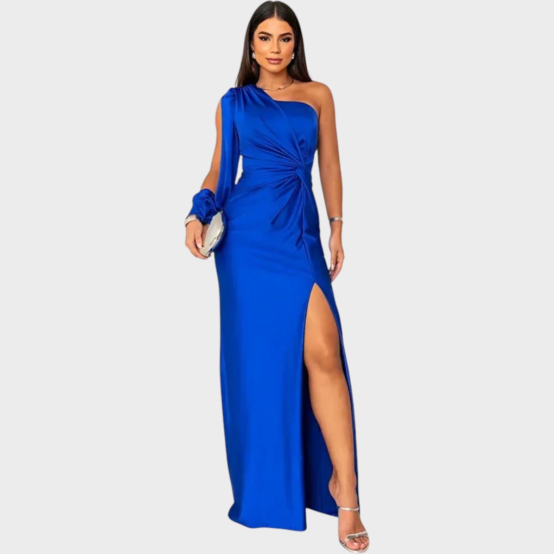 Marica – Elegantna duga haljina na eno rame
