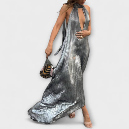 Calliope - Metalne plisirane maxi haljine