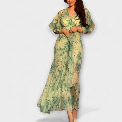 Lana - Elegantne cvjetne haljine s s s U-izrezom