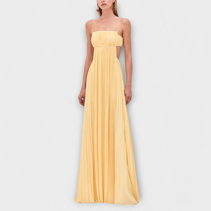 Mireille - Elegantne Maxi Haljine s Pliseji i Izrezima