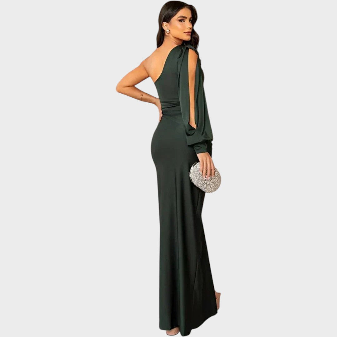 Marica – Elegantna duga haljina na eno rame