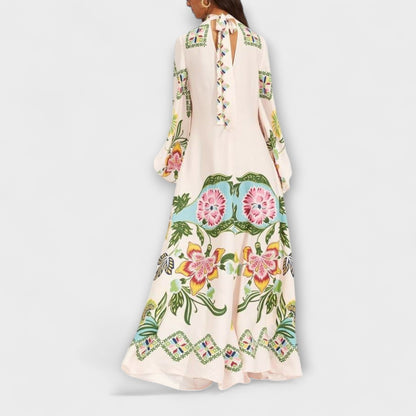 Lisa - Elegantne maxi haljine s cvjetnim s uzorkom i ohlapnim dizajnom