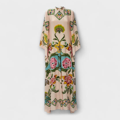 Lisa - Elegantne maxi haljine s cvjetnim s uzorkom i ohlapnim dizajnom