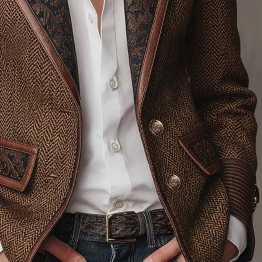 Georgette – Blejzer S Uzorkom Riblje Kosti – Slika 8