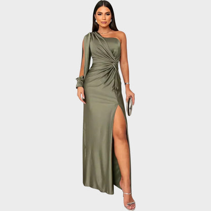 Marica – Elegantna duga haljina na eno rame