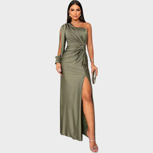 Marica – Elegantna duga haljina na eno rame