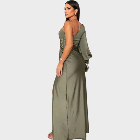 Marica – Elegantna duga haljina na eno rame