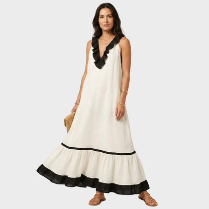Amelia – Elegantna Lanena duga haljina