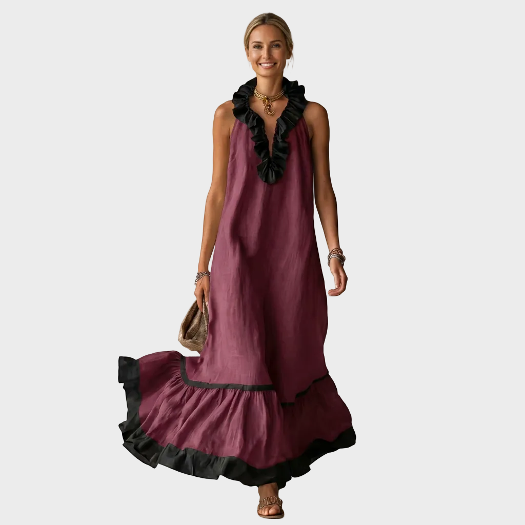 Amelia – Elegantna Lanena duga haljina