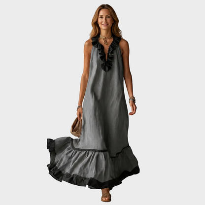 Amelia – Elegantna Lanena duga haljina