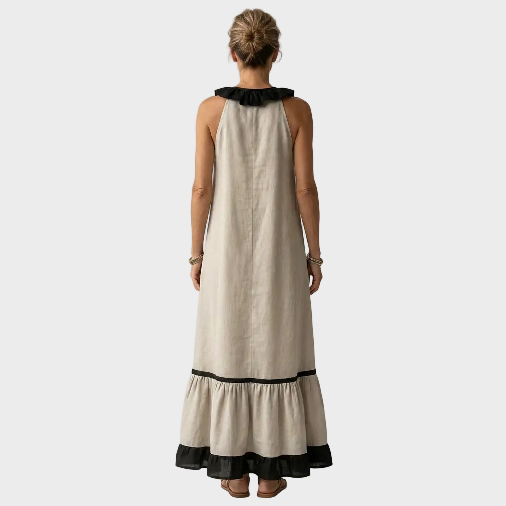 Amelia – Elegantna Lanena duga haljina